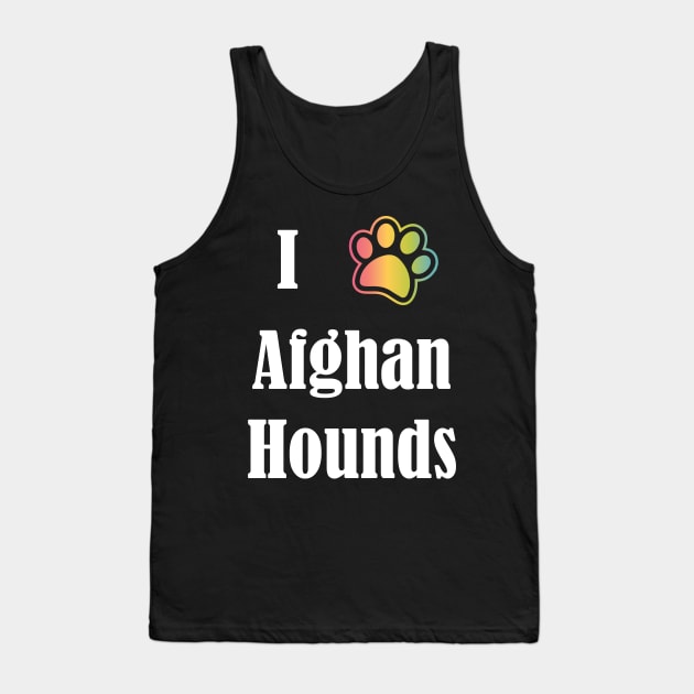 I Heart Afghan Hounds | I Love Afghan Hounds Tank Top by jverdi28